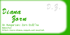 diana zorn business card